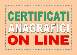 Certificati anagrafici on line