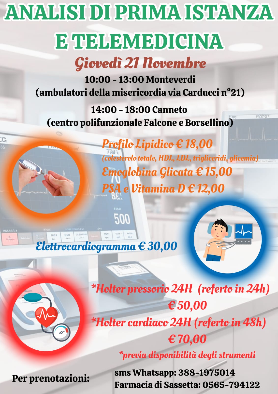 Screening giovedì 21 novembre 2024